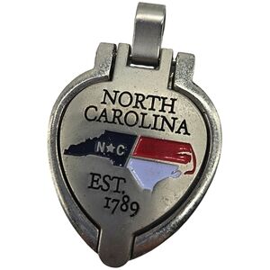 North Carolina Photo Frame Keychain Pendant